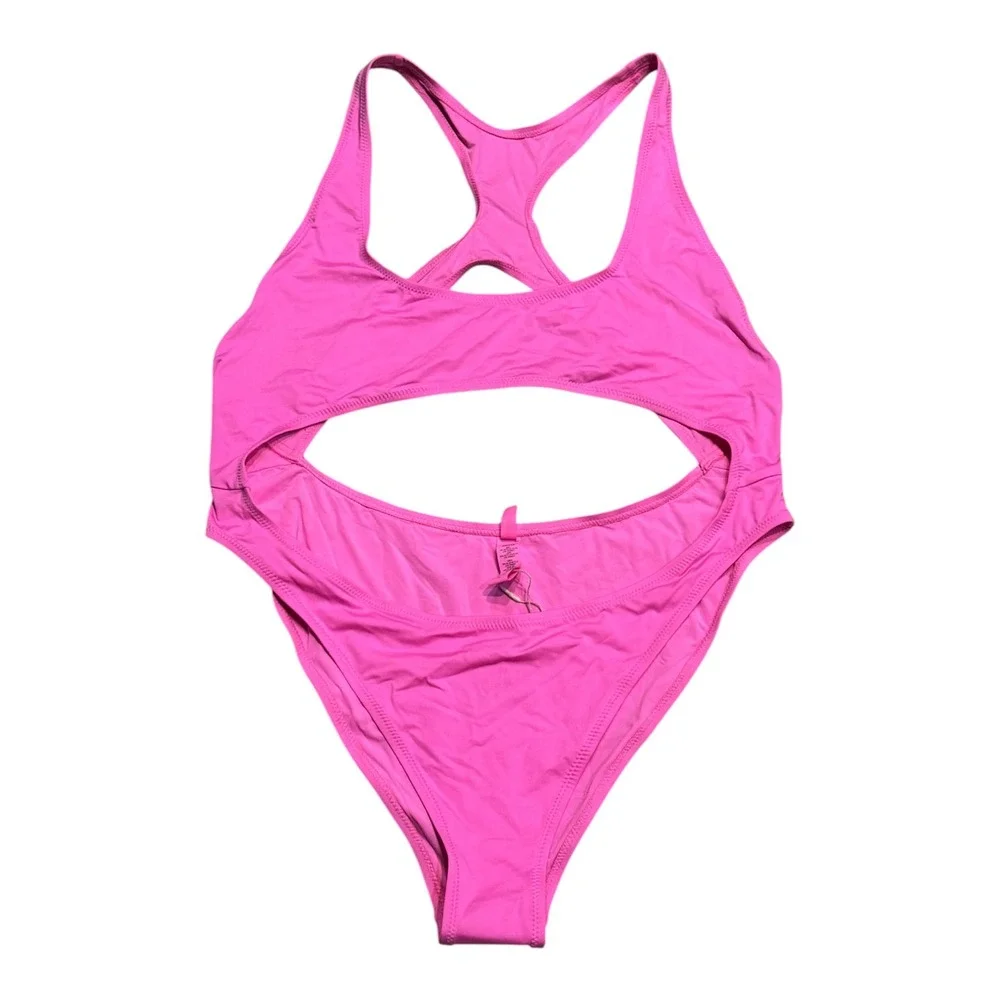 SKIMS Signature Swim Cut Out Monokini Taffy Pink 2X SW-MKN-0012‎ NWT